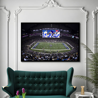 At And T Stadium, Stadium Canvas, Sport Art, Fan Gifts, Framed Art Print Wall Decor, Picture Framed
