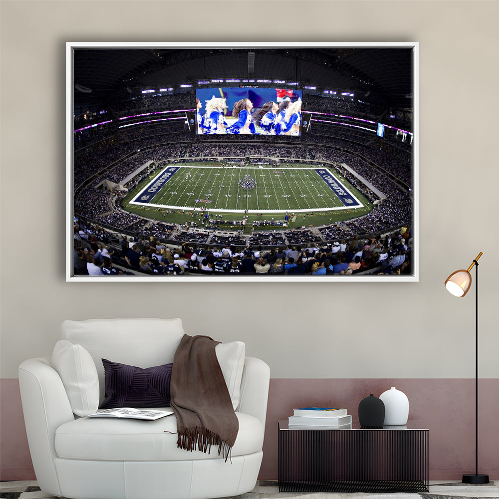 At And T Stadium, Stadium Canvas, Sport Art, Fan Gifts, Framed Canvas Print Wall Art, Floating Frame