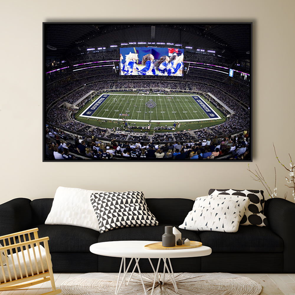 At And T Stadium, Stadium Canvas, Sport Art, Fan Gifts, Framed Canvas Print Wall Art, Floating Frame
