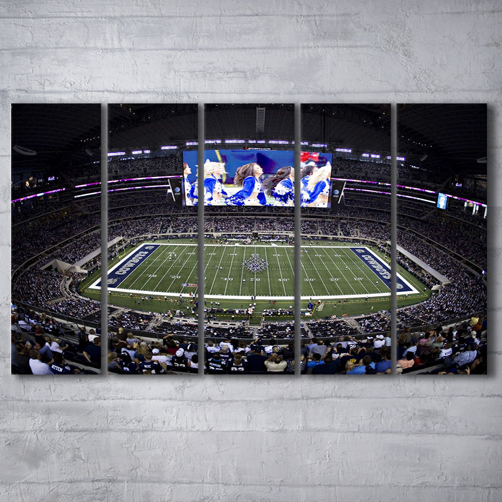 At And T Stadium, Stadium Canvas, Sport Art, Fan Gifts, 5 Panel B, Extra Large Canvas, Canvas Print Wall Art