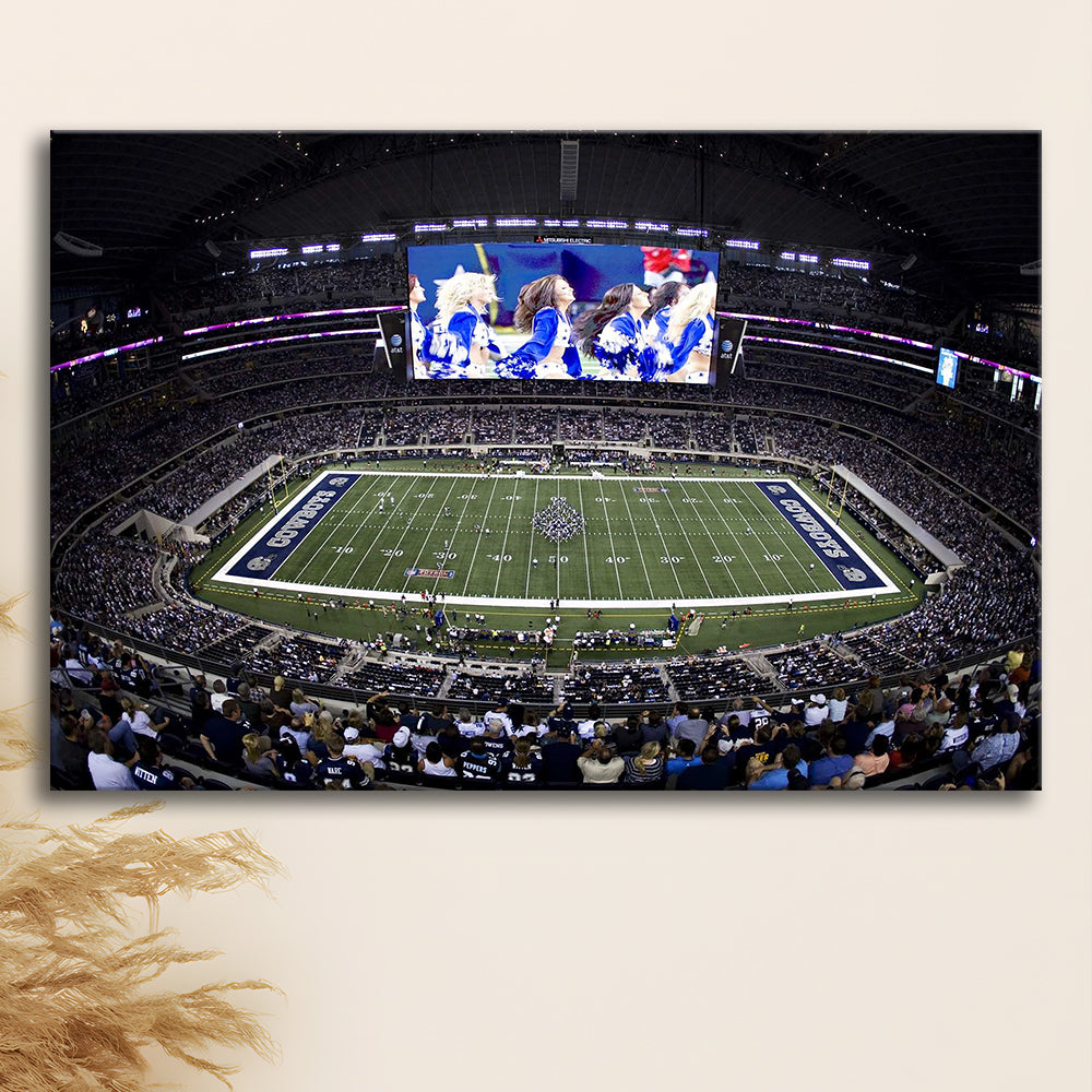 At And T Stadium, Stadium Canvas, Sport Art, Fan Gifts, Man Cave Decor, Art Print, Canvas Print Wall Art