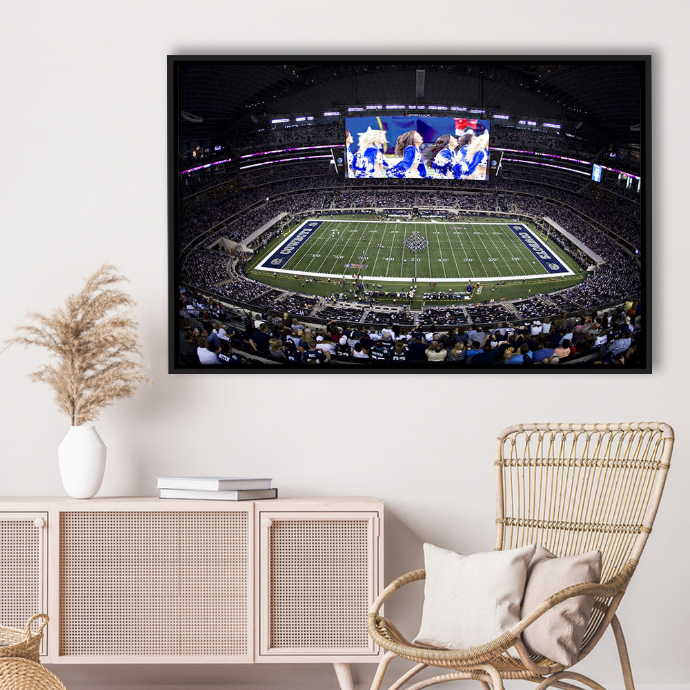 At And T Stadium, Stadium Canvas, Sport Art, Fan Gifts, Framed Canvas Print Wall Art, Floating Frame