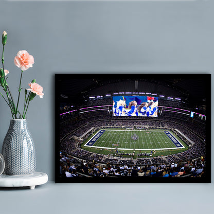 At And T Stadium, Stadium Canvas, Sport Art, Fan Gifts, Framed Art Print Wall Decor, Picture Framed