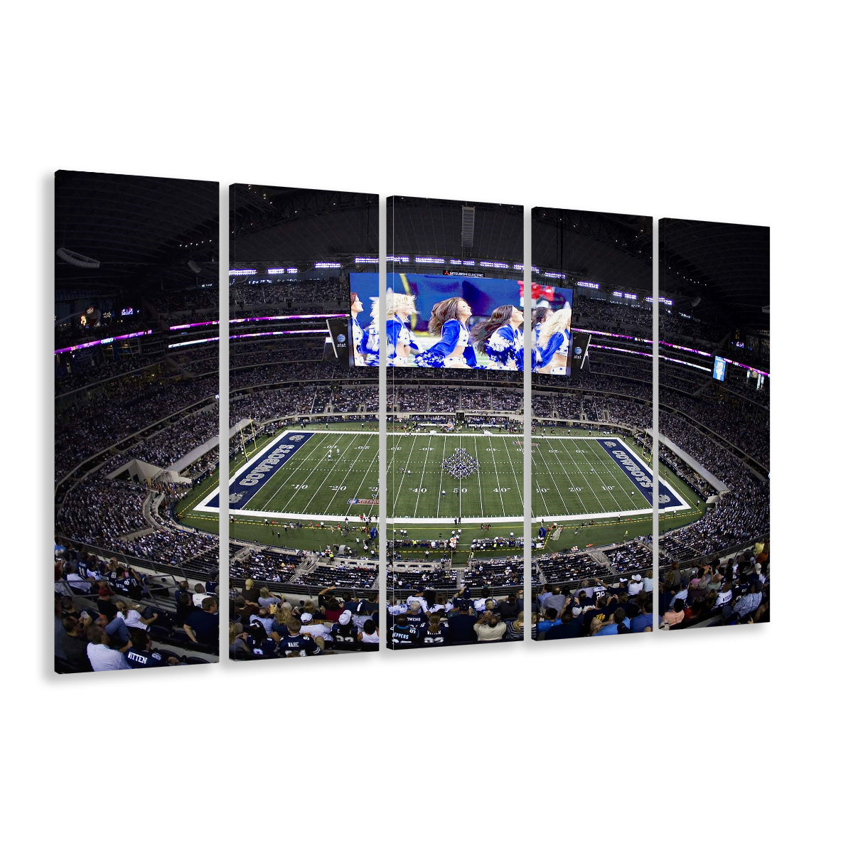 At And T Stadium, Stadium Canvas, Sport Art, Fan Gifts, 5 Panel B, Extra Large Canvas, Canvas Print Wall Art