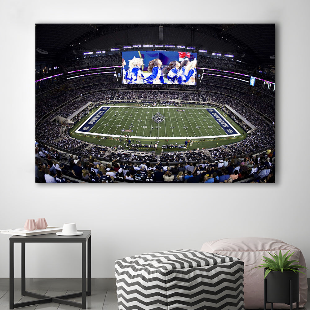 At And T Stadium, Stadium Canvas, Sport Art, Fan Gifts, Man Cave Decor, Art Print, Canvas Print Wall Art