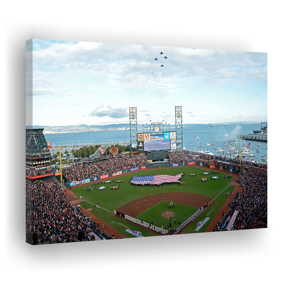 At and T Park San Francisco, Stadium Canvas, Sport Art, Gift for him, Man Cave Decor, Art Print, Canvas Print Wall Art
