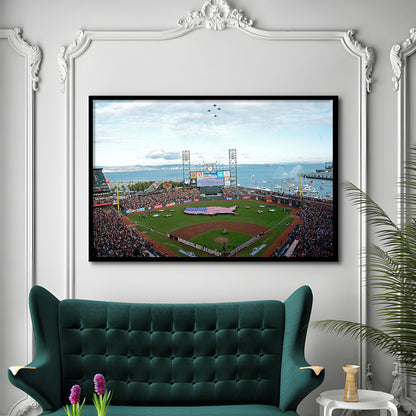 At and T Park San Francisco, Stadium Canvas, Sport Art, Gift for him, Framed Art Print Wall Decor, Picture Framed