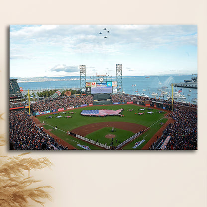 At and T Park San Francisco, Stadium Canvas, Sport Art, Gift for him, Man Cave Decor, Art Print, Canvas Print Wall Art