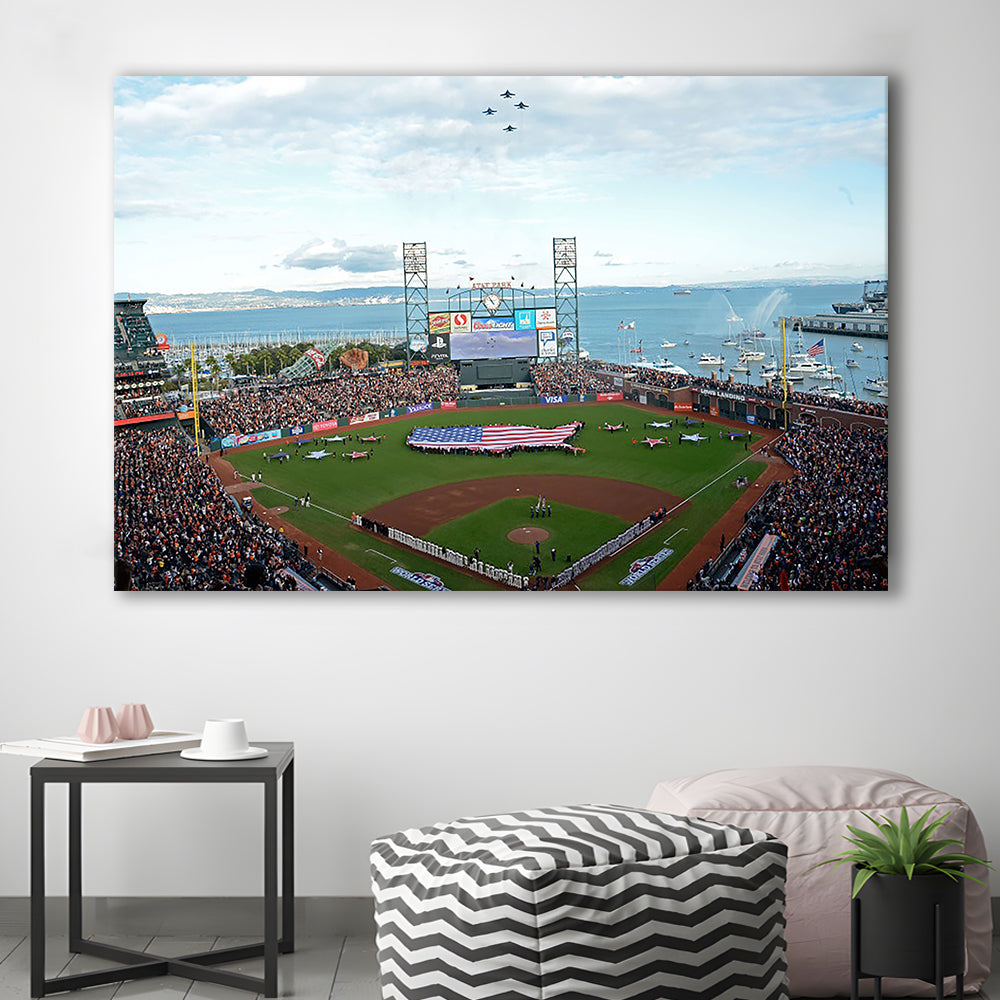 At and T Park San Francisco, Stadium Canvas, Sport Art, Gift for him, Man Cave Decor, Art Print, Canvas Print Wall Art