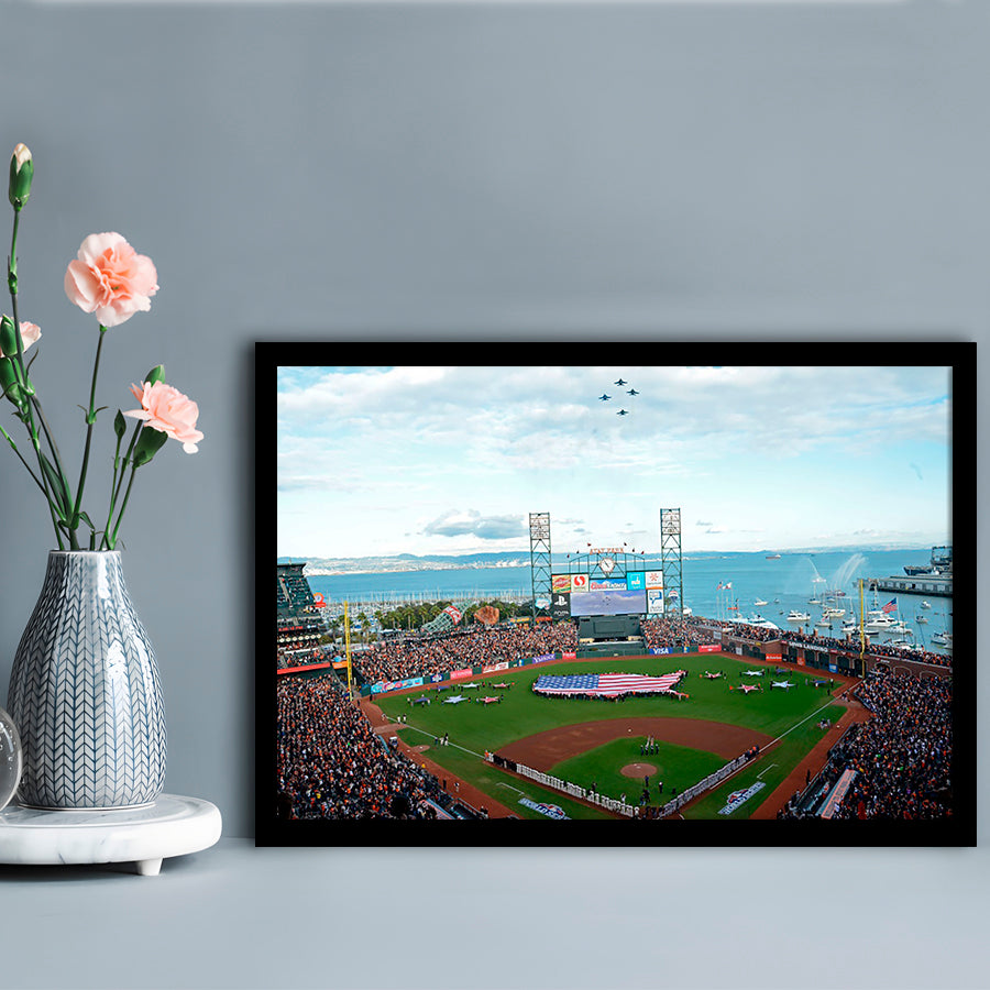At and T Park San Francisco, Stadium Canvas, Sport Art, Gift for him, Framed Art Print Wall Decor, Picture Framed