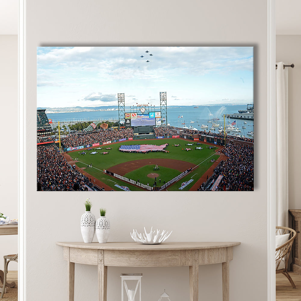 At and T Park San Francisco, Stadium Canvas, Sport Art, Gift for him, Man Cave Decor, Art Print, Canvas Print Wall Art