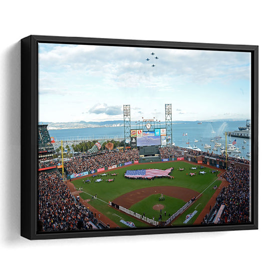 At and T Park San Francisco, Stadium Canvas, Sport Art, Framed Canvas Print Wall Art, Floating Frame