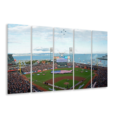 At and T Park San Francisco, Stadium Canvas, Sport Art, 5 Panel B, Extra Large Canvas, Canvas Print Wall Art
