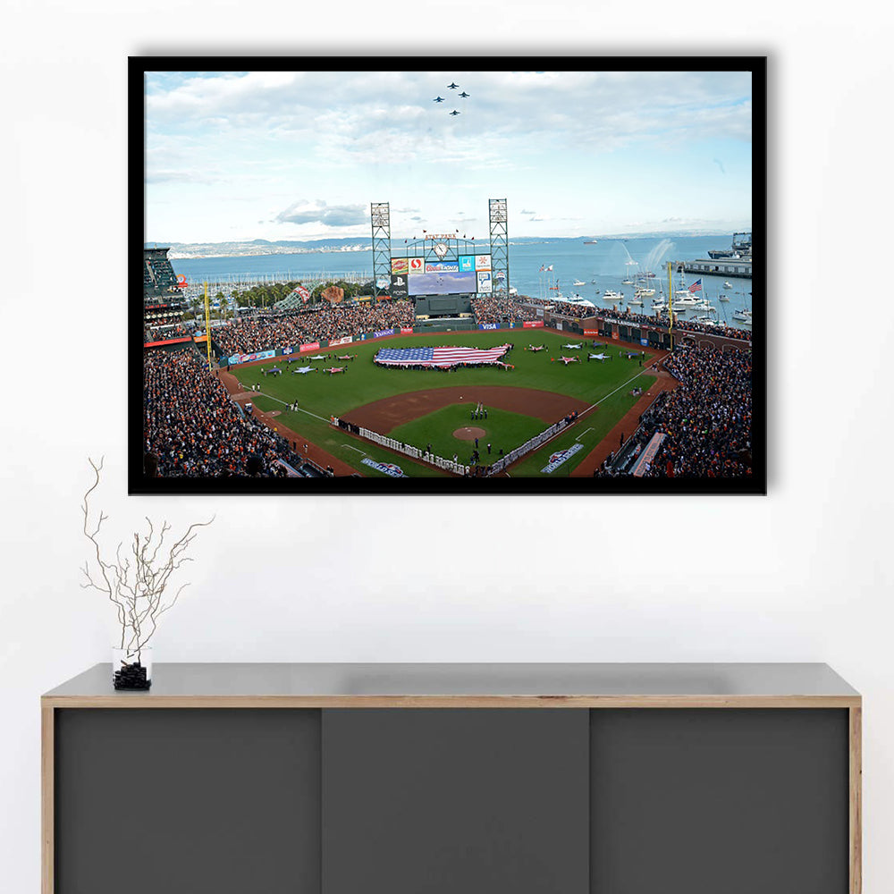 At and T Park San Francisco, Stadium Canvas, Sport Art, Gift for him, Framed Art Print Wall Decor, Picture Framed
