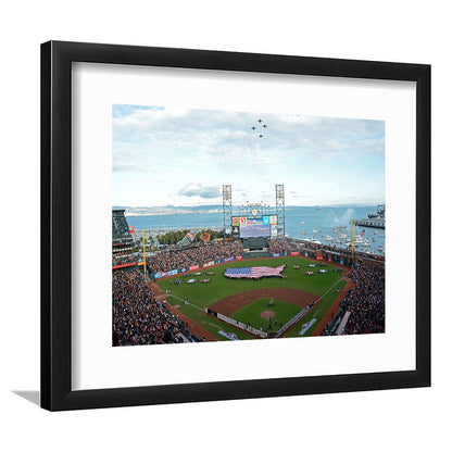 At and T Park San Francisco, Stadium Canvas, Sport Art, Gift for him, White Border Framed Art Print Wall Decor