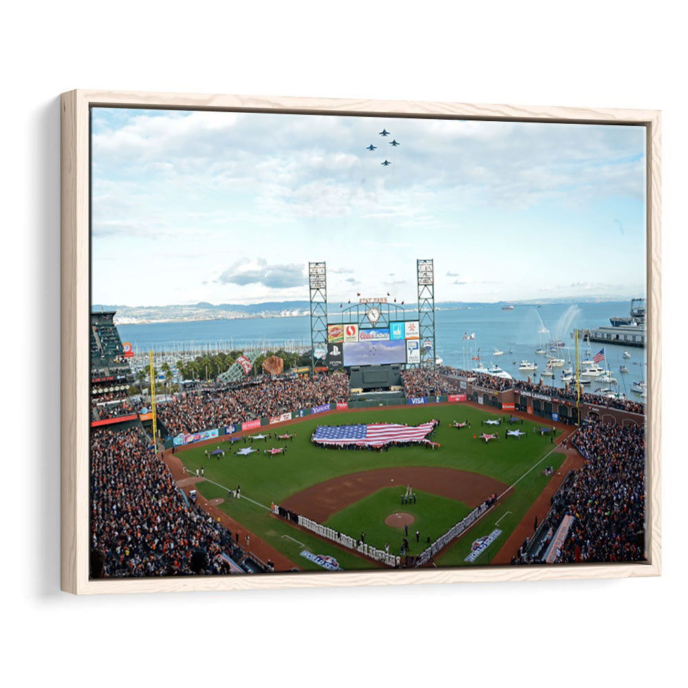 At and T Park San Francisco, Stadium Canvas, Sport Art, Framed Canvas Print Wall Art, Floating Frame