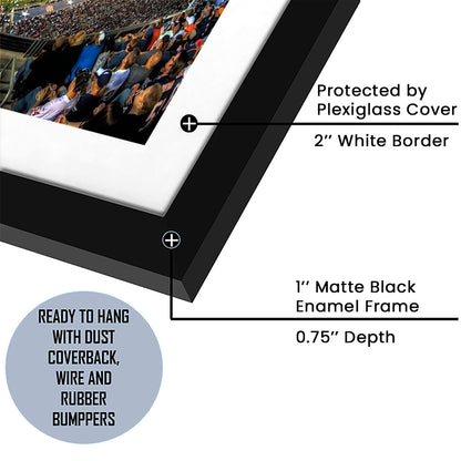 At and t Stadium, Stadium Canvas, Sport Art, Gift for him, White Border Framed Art Print Wall Decor
