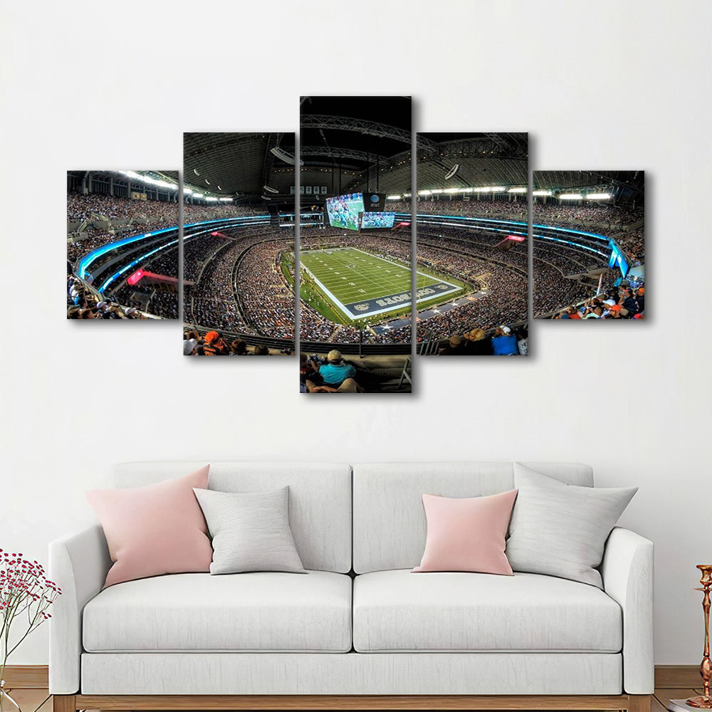 At and t Stadium, Stadium Canvas, Sport Art, Gift for him, 5 Panel, Large Canvas, Canvas Print Wall Art