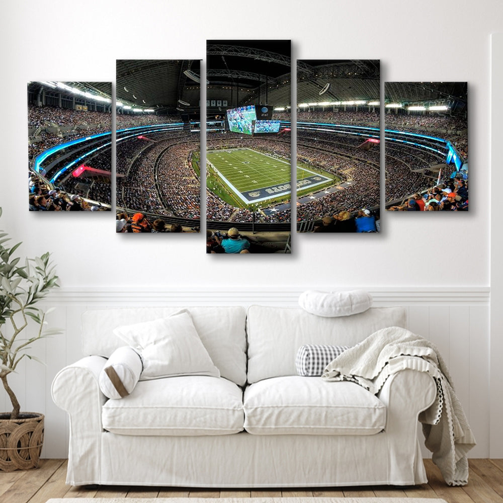At and t Stadium, Stadium Canvas, Sport Art, Gift for him, 5 Panel, Large Canvas, Canvas Print Wall Art
