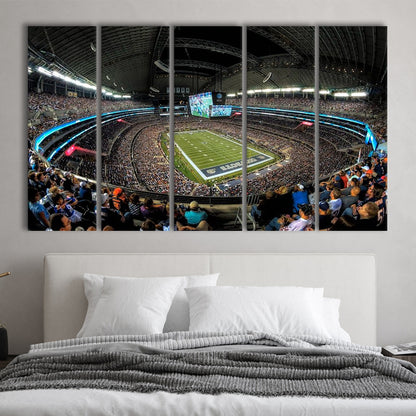 At and t Stadium, Stadium Canvas, Sport Art, 5 Panel B, Extra Large Canvas, Canvas Print Wall Art