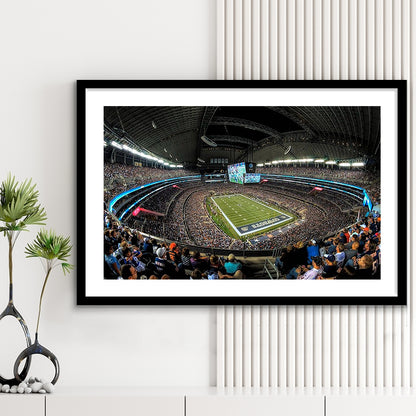 At and t Stadium, Stadium Canvas, Sport Art, Gift for him, White Border Framed Art Print Wall Decor