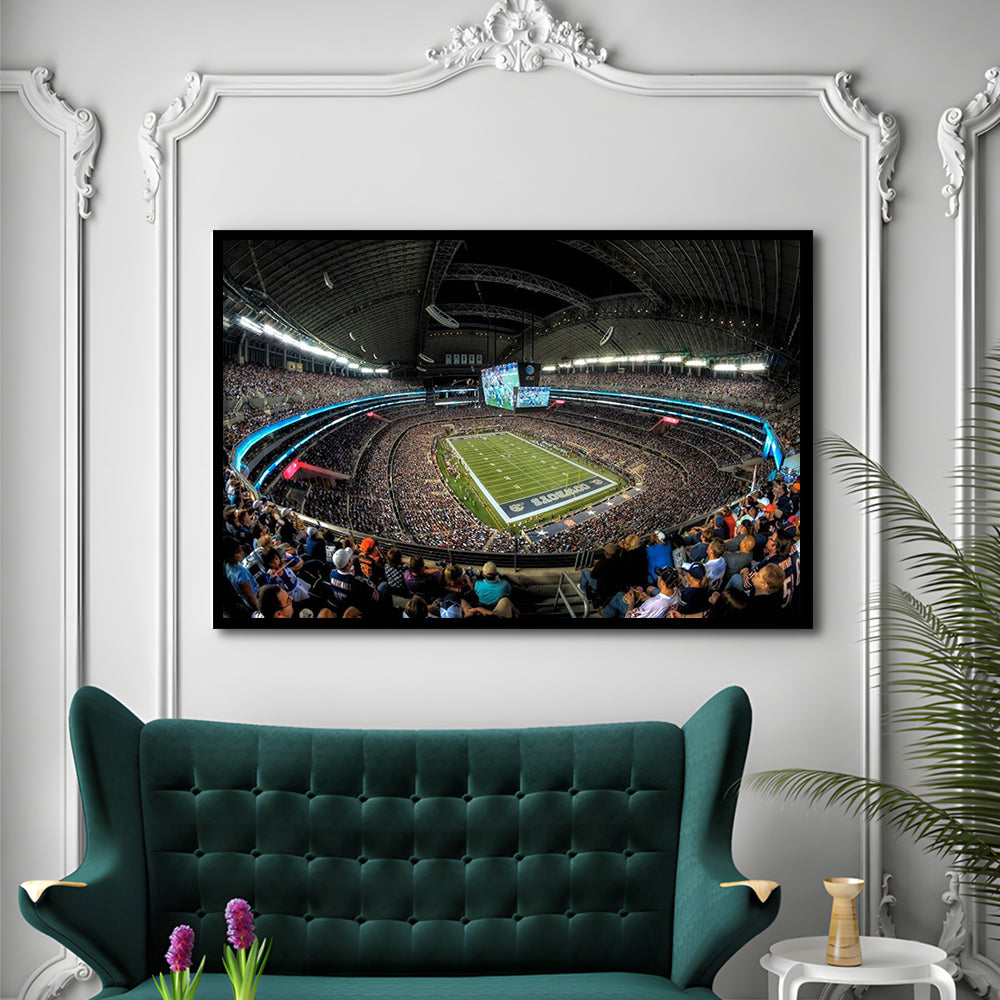 At and t Stadium, Stadium Canvas, Sport Art, Gift for him, Framed Art Print Wall Decor, Picture Framed