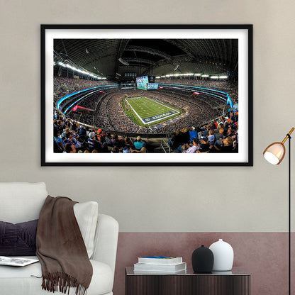 At and t Stadium, Stadium Canvas, Sport Art, Gift for him, White Border Framed Art Print Wall Decor