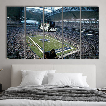 At and t Stadium in Texas, Stadium Canvas, Sport Art, 5 Panel B, Extra Large Canvas, Canvas Print Wall Art