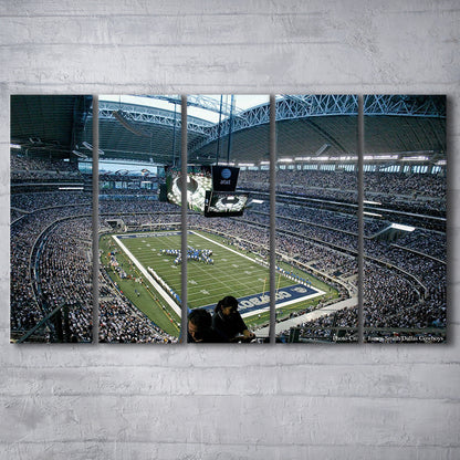 At and t Stadium in Texas, Stadium Canvas, Sport Art, 5 Panel B, Extra Large Canvas, Canvas Print Wall Art