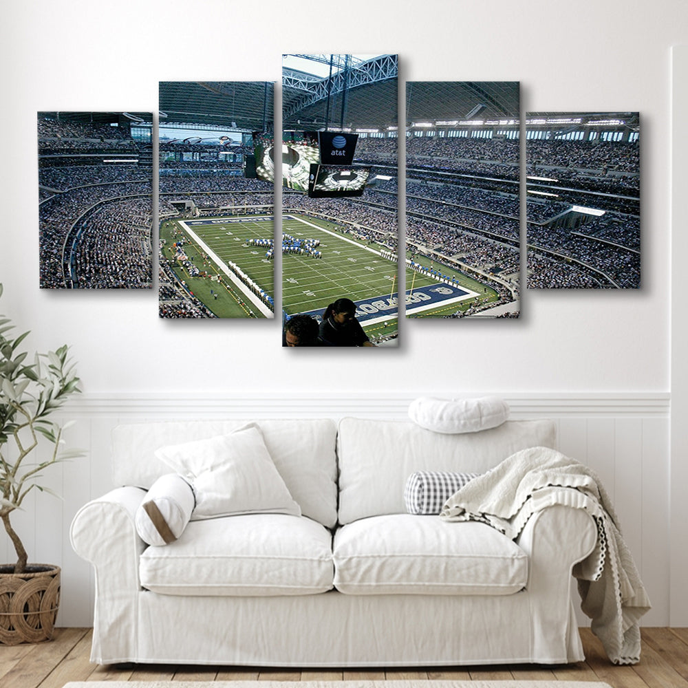 At and t Stadium in Texas, Stadium Canvas, Sport Art, Gift for him, 5 Panel, Large Canvas, Canvas Print Wall Art