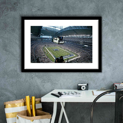At and t Stadium in Texas, Stadium Canvas, Sport Art, Gift for him, White Border Framed Art Print Wall Decor