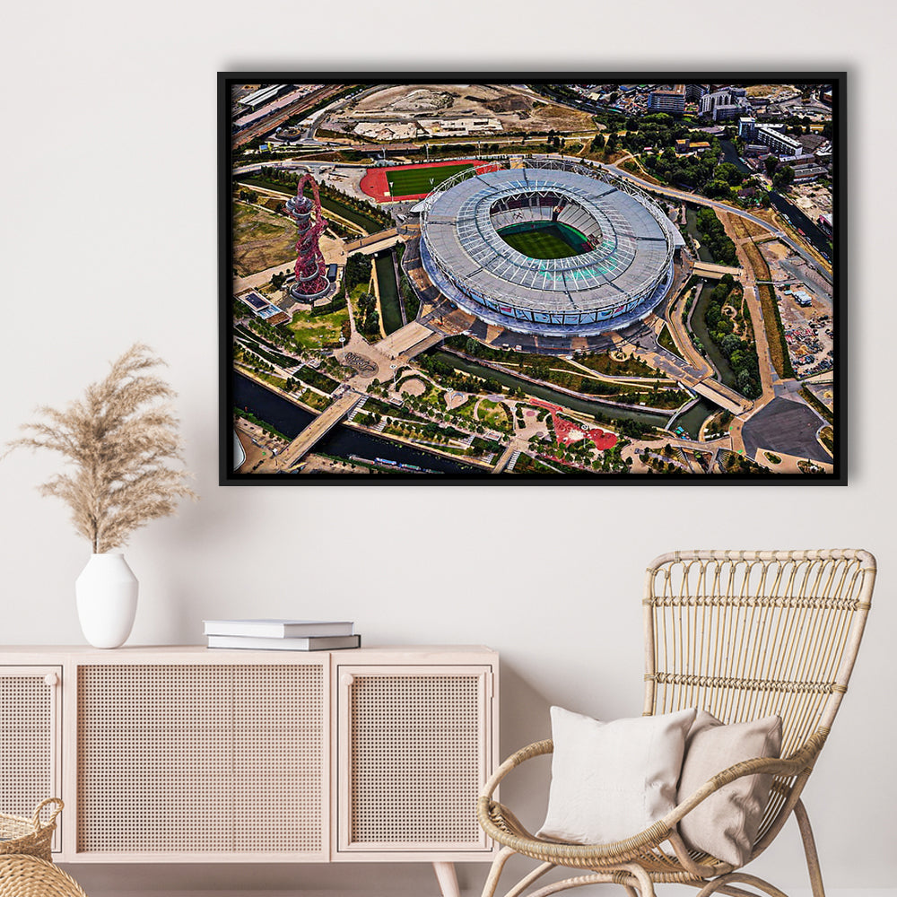 Ataturk Olympic Stadium, Stadium Canvas, Sport Art, Framed Canvas Print Wall Art, Floating Frame