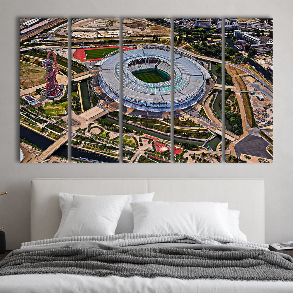 Ataturk Olympic Stadium, Stadium Canvas, Sport Art, 5 Panel B, Extra Large Canvas, Canvas Print Wall Art