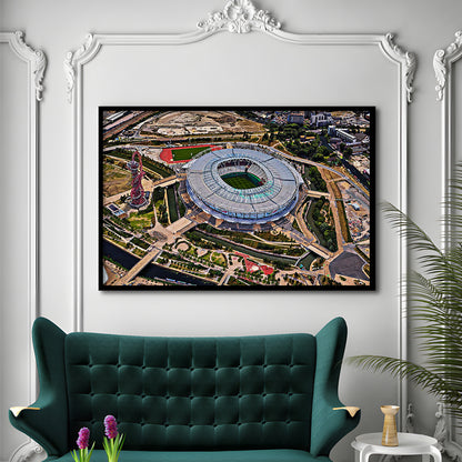 Ataturk Olympic Stadium, Stadium Canvas, Sport Art, Gift for him, Framed Art Print Wall Decor, Picture Framed
