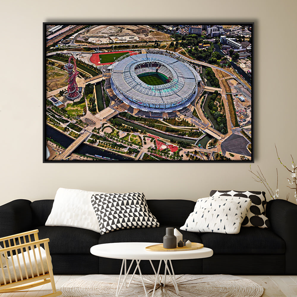 Ataturk Olympic Stadium, Stadium Canvas, Sport Art, Framed Canvas Print Wall Art, Floating Frame
