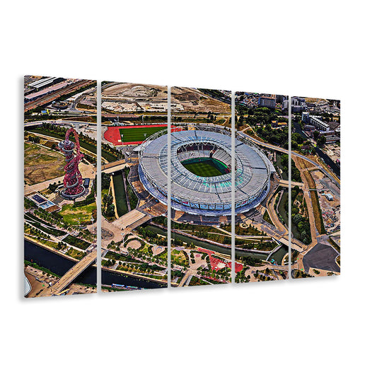 Ataturk Olympic Stadium, Stadium Canvas, Sport Art, 5 Panel B, Extra Large Canvas, Canvas Print Wall Art