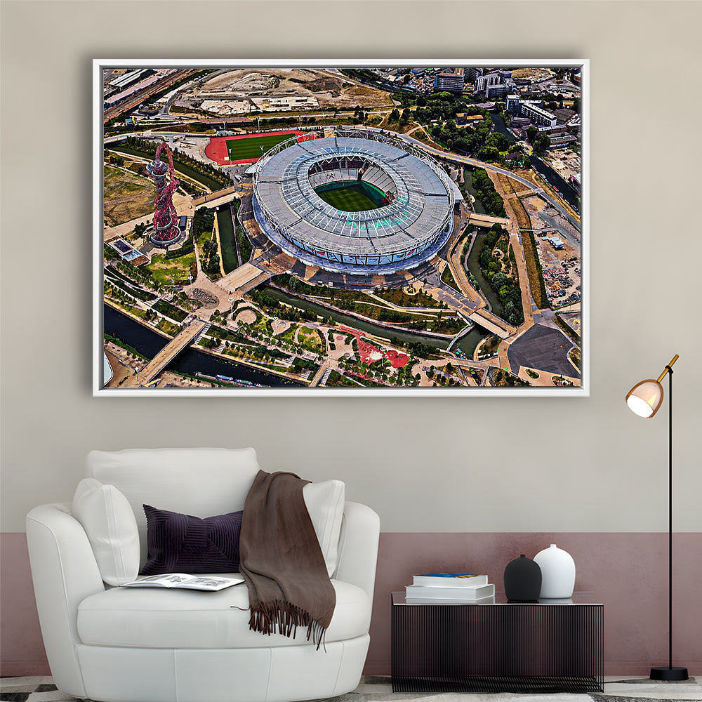 Ataturk Olympic Stadium, Stadium Canvas, Sport Art, Framed Canvas Print Wall Art, Floating Frame