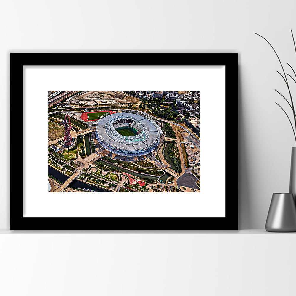 Ataturk Olympic Stadium, Stadium Canvas, Sport Art, Gift for him, White Border Framed Art Print Wall Decor