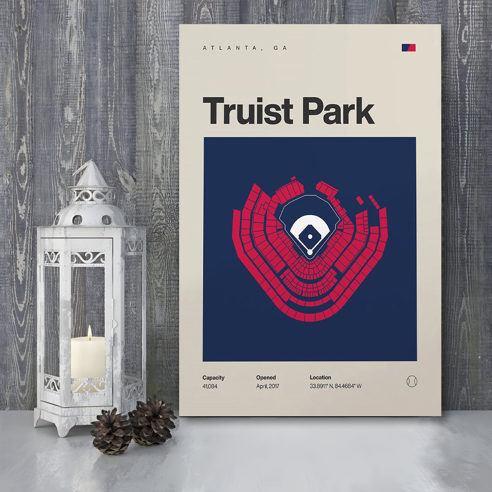 Atlanta Braves Stadium Print, Truist Park Stadium Print, Fan Gifts, Sport Art, Canvas Print Wall Art
