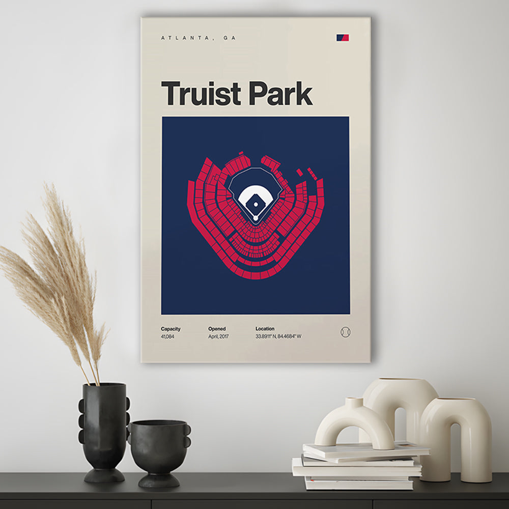 Atlanta Braves Stadium Print, Truist Park Stadium Print, Fan Gifts, Sport Art, Canvas Print Wall Art