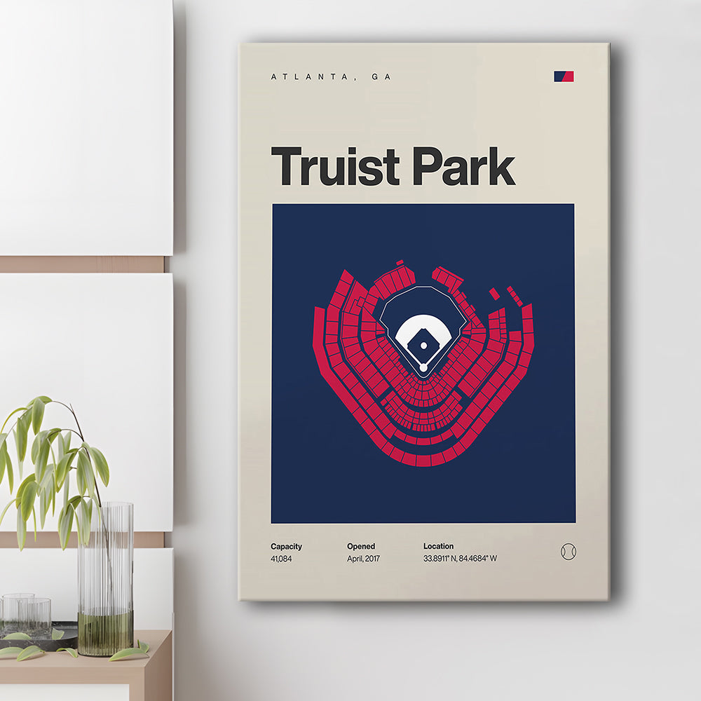 Atlanta Braves Stadium Print, Truist Park Stadium Print, Fan Gifts, Sport Art, Canvas Print Wall Art