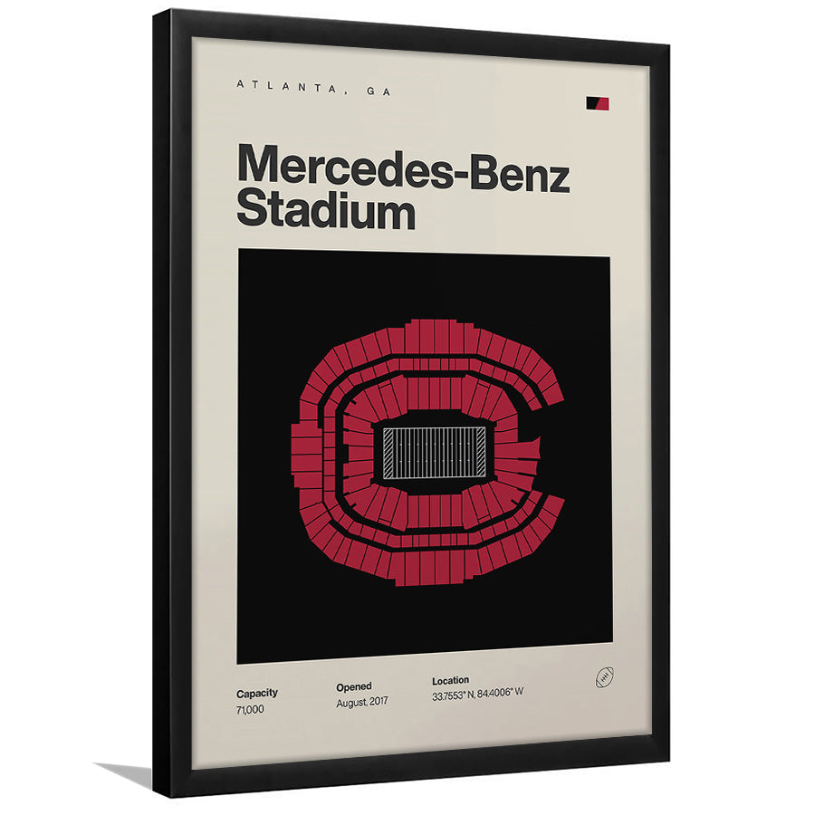 Atlanta Falcons Stadium Print, Mercedes-Benz Stadium Print, Gifts for him, Sport Art, Framed Art Print Wall Decor