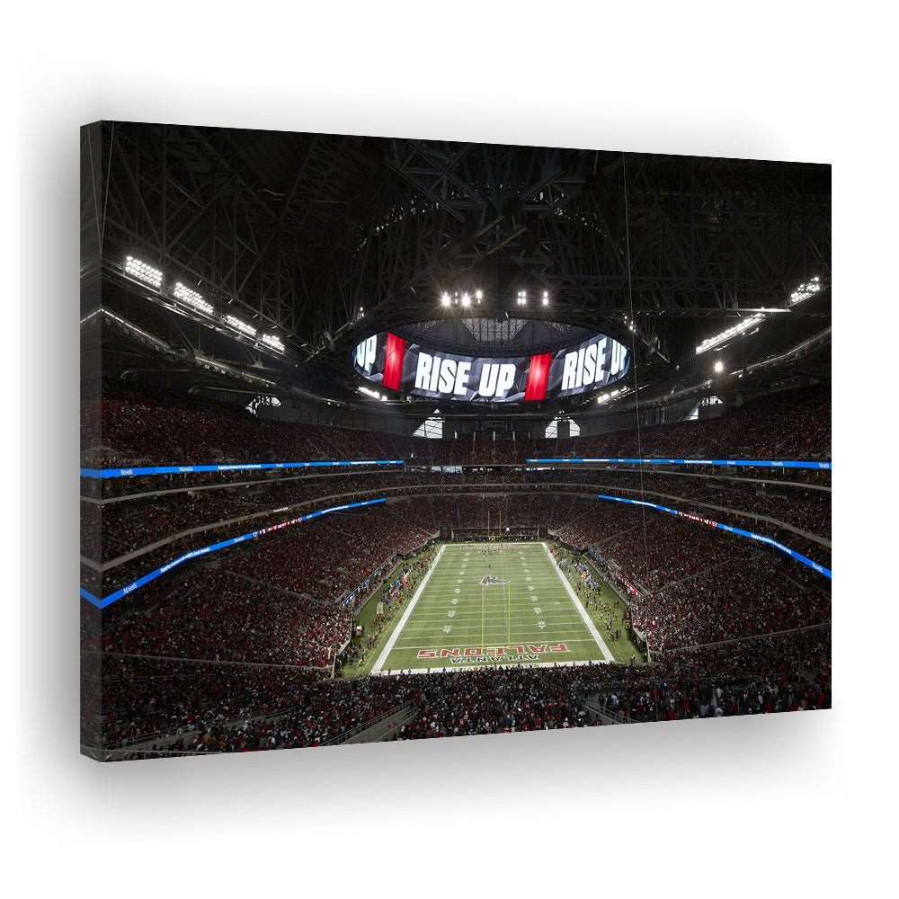 Atlanta's Mercedes Benz Stadium, Stadium Canvas, Sport Art, Gift for him, Man Cave Decor, Art Print, Canvas Print Wall Art