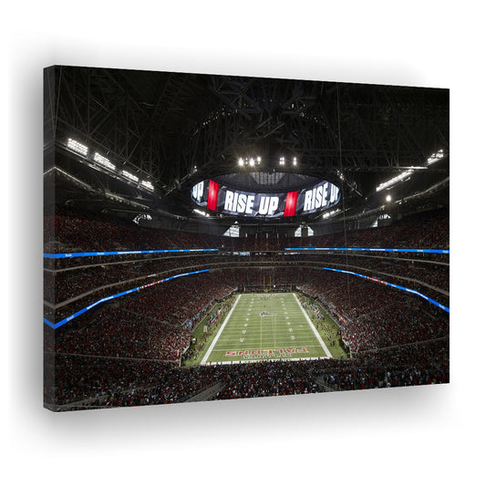 Atlanta's Mercedes Benz Stadium, Stadium Canvas, Sport Art, Gift for him, Man Cave Decor, Art Print, Canvas Print Wall Art