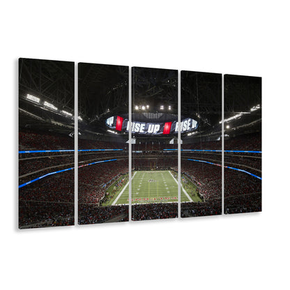 Atlanta's Mercedes Benz Stadium, Stadium Canvas, Sport Art, 5 Panel B, Extra Large Canvas, Canvas Print Wall Art