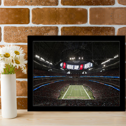 Atlanta's Mercedes Benz Stadium, Stadium Canvas, Sport Art, Gift for him, Framed Art Print Wall Decor, Picture Framed