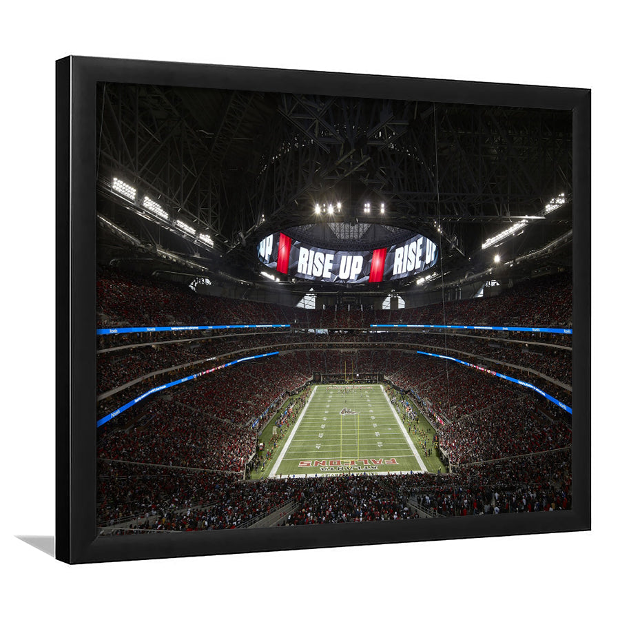 Atlanta's Mercedes Benz Stadium, Stadium Canvas, Sport Art, Gift for him, Framed Art Print Wall Decor, Picture Framed