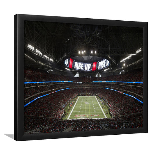 Atlanta's Mercedes Benz Stadium, Stadium Canvas, Sport Art, Gift for him, Framed Art Print Wall Decor, Picture Framed