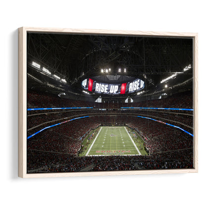 Atlanta's Mercedes Benz Stadium, Stadium Canvas, Sport Art, Framed Canvas Print Wall Art, Floating Frame