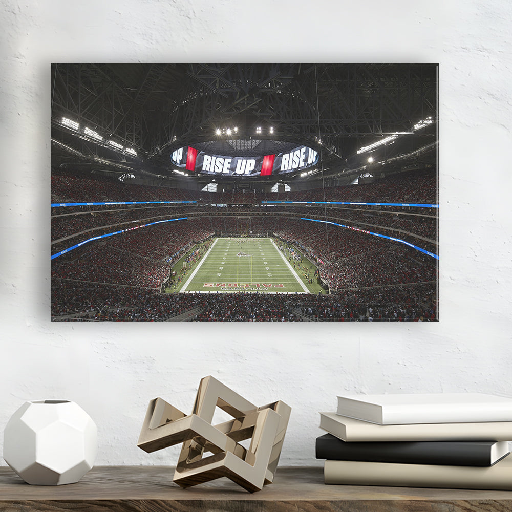 Atlanta's Mercedes Benz Stadium, Stadium Canvas, Sport Art, Gift for him, Man Cave Decor, Art Print, Canvas Print Wall Art